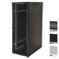 16U 19" Black Network Cabinets 600 X 800 Perforated Door