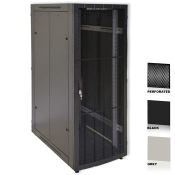 38U 19" Grey Network Cabinets 600 X 1000 Glass Perforated
