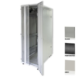 42U 19" Grey Network Cabinets 800 X 1000 Glass Perforated